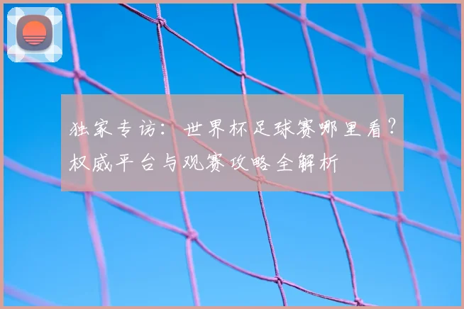独家专访：世界杯足球赛哪里看？权威平台与观赛攻略全解析
